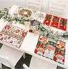 Christmas Placemat Xmas Dinner Tableware Pad Santa Claus ELK Pattern Cutlery Mat New Year Party Decor YFA2088
