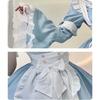 Maid Outfit Cosplay Lolita Dress with Princess Long Light Mori Girl Dreamy Lace Christmas Blue [SSUPTEMBER2] Sleeves, Sleeves, Blue, Style, Cute,