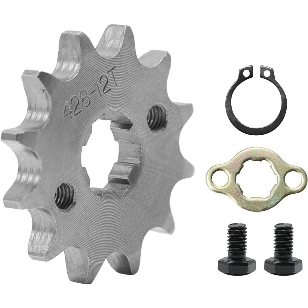 428 Chain Sprocket 12T 17mm Front Engine Sprocket Compatible with 50cc 70cc 110cc 125cc 140cc 160cc ATV Dirt Bike Quad TaoTao Roketa Sunl