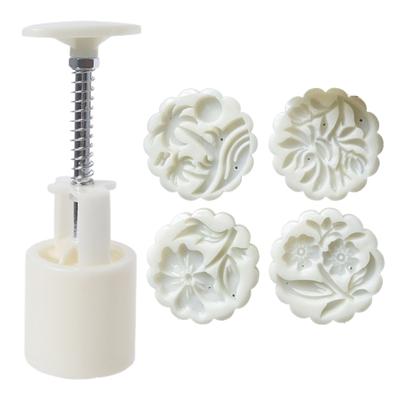Mooncake Mold Cookie Stamp Chinese Mid Autumn Moon Cake Maker Flower Shape Decoration Tools for Baking DIY Cookie