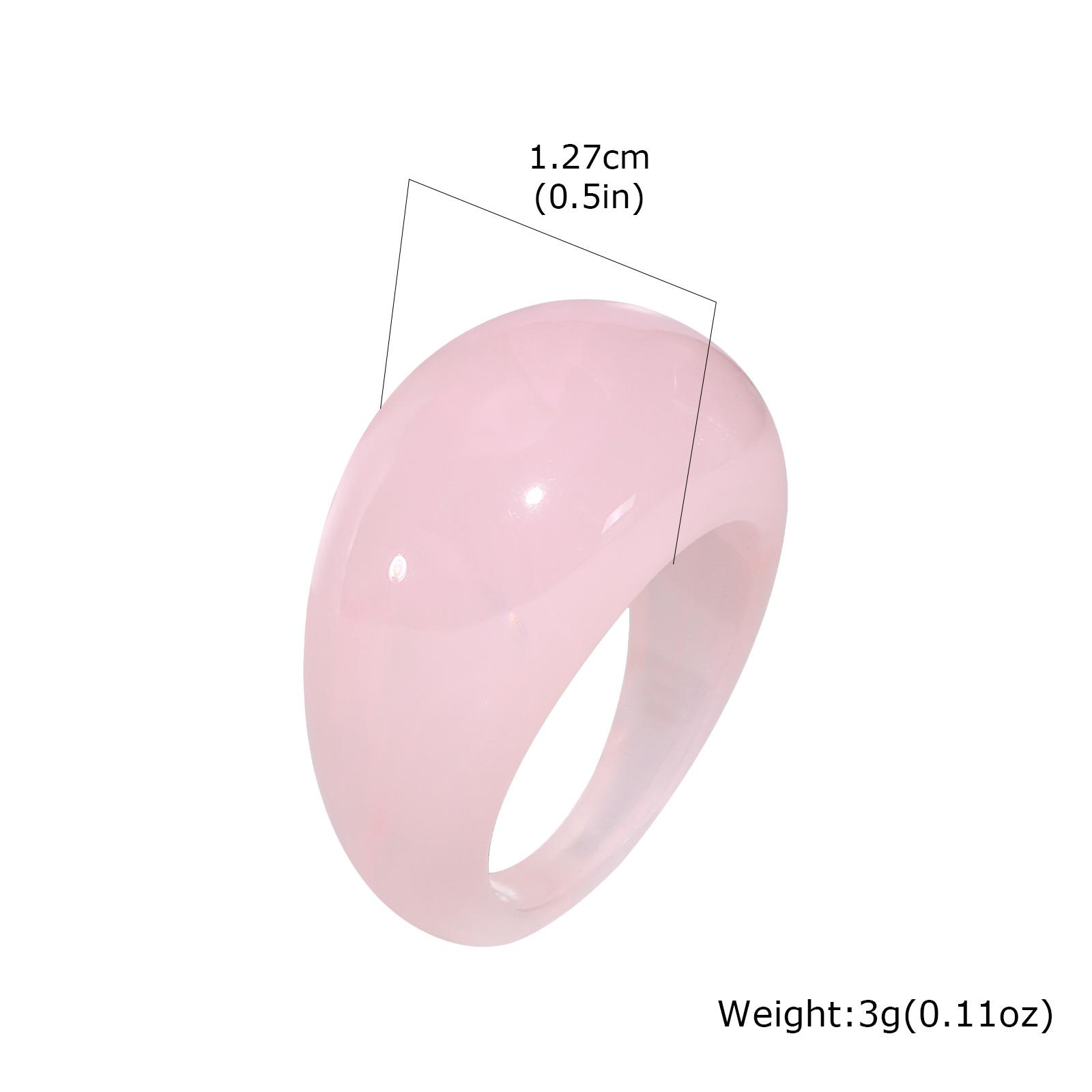 

Fashion Classic Candy Color Acrylic Ring for Women, Colorful Resin Geometric Chunky Rings, Personality Design Finger Jewelry розовый