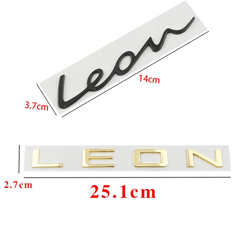 Car 3D Metal Trunk Words Letters Logo Decals Emblem Badge Sticker For Seat Leon MK1 MK2 MK3 MK4 MK5 MK6 FR Styling Accessories