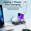 288W High-Power GaN Desktop Charging Station 8 Ports USB Multi-Port Charger with Retractable Cable for Mobile Phones & Computers