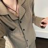 Velvet Striped Cardigan Pajama Set for Women - Autumn/Winter 2025 Collection