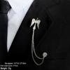 Baroque Rhinestone Pearl Corsage Necklace Brooch - Retro British Court Suit Accessory