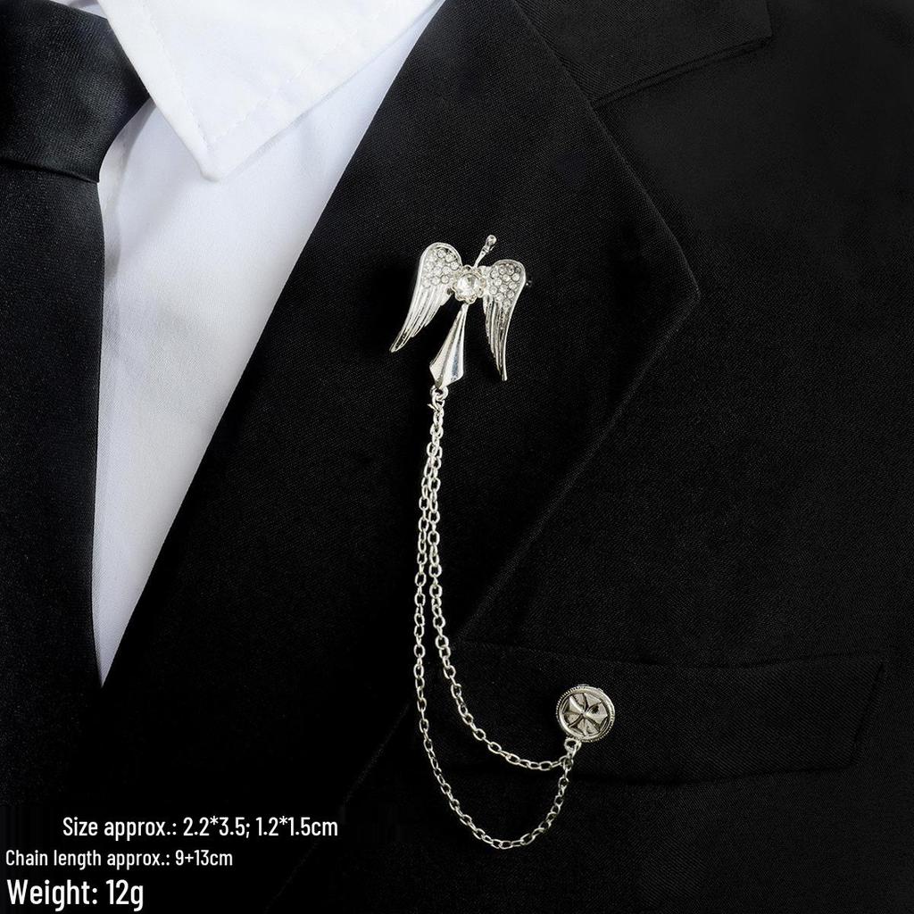 Baroque Rhinestone Pearl Corsage Necklace Brooch - Retro British Court Suit Accessory