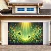 2D Holiday Background Cloth Sparkling Shamrock Banner for St. Patrick's Decor