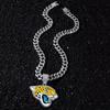Jewelry for Resellers New Men's Natural Stone Chain Sporty Style Personalized Flat Leopard Head Pendant Necklace Gift