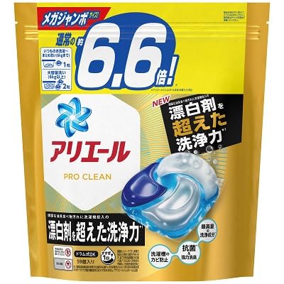 P&G Ariel Гелевые капсулы 4D Pro Clean Сменный блок, Мега-Джамбо размер, 59 штук