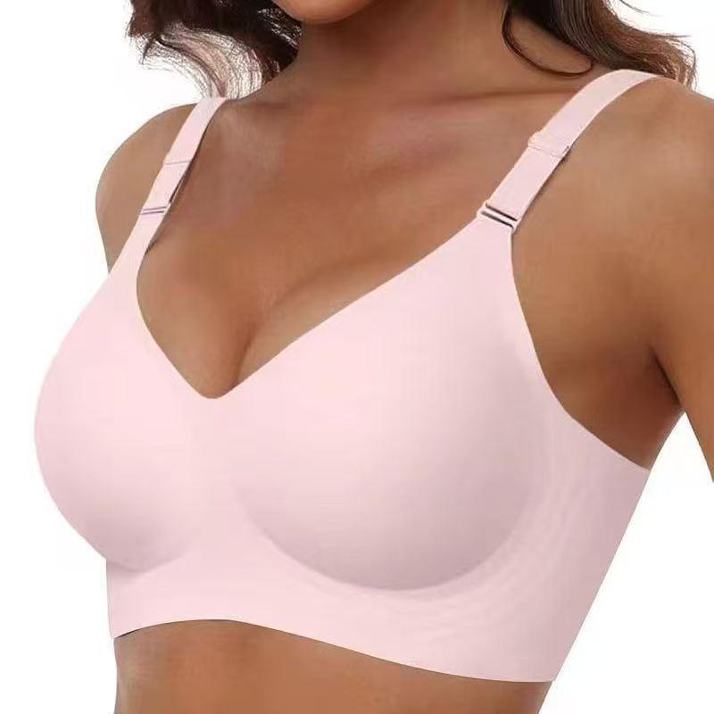 Seamless Push-up Bra with Thin Molded Cups & Adjustable Fit