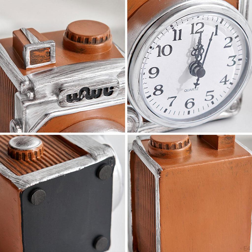 Retro Alarm Clock Antique Ornament Gifts Crafts Bedside Desk for Mantelpiece