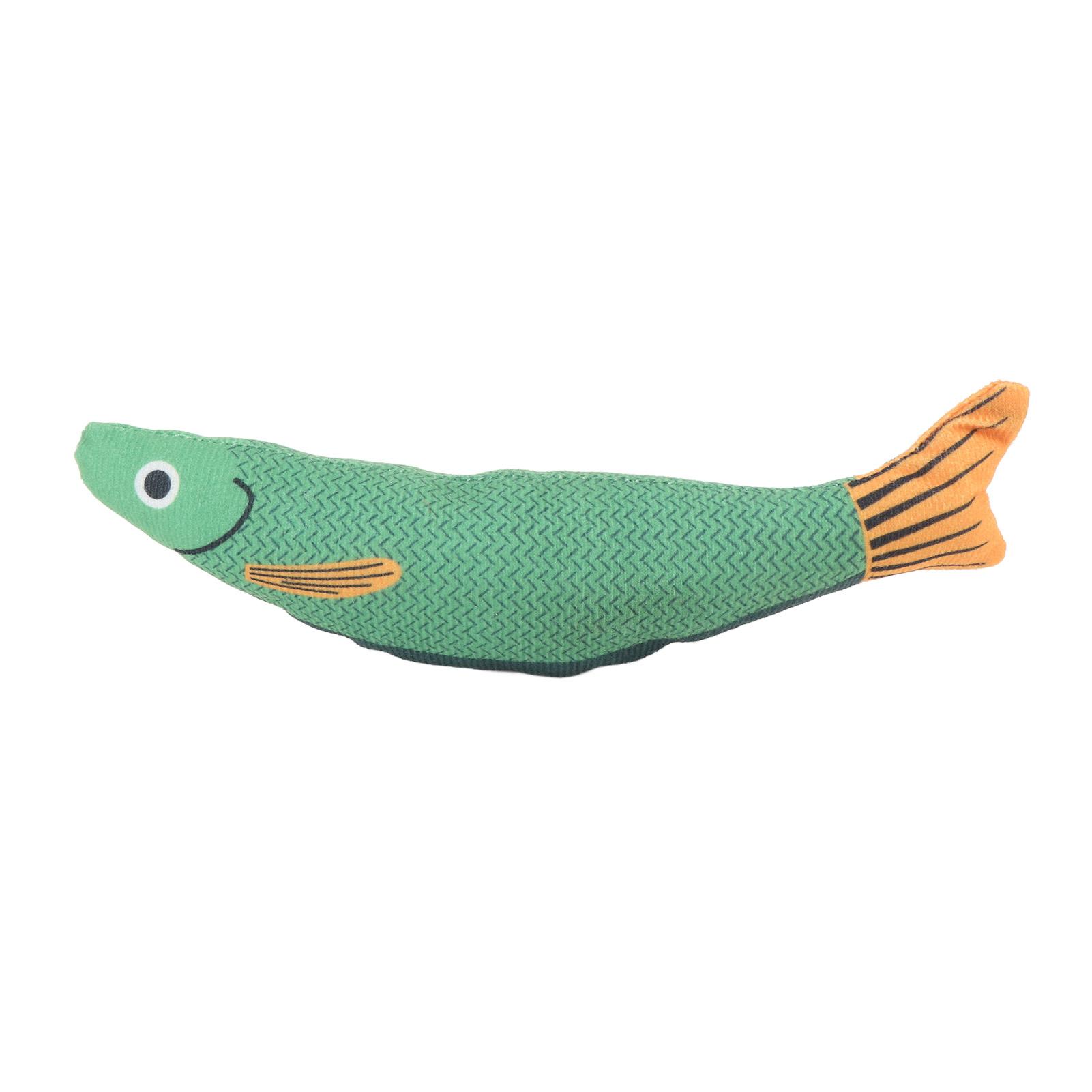 

Cat Toy Saucy Fish Catnip Crinkle Sound Toy Interactive Wear Resistant Indoor Kitten Exercise