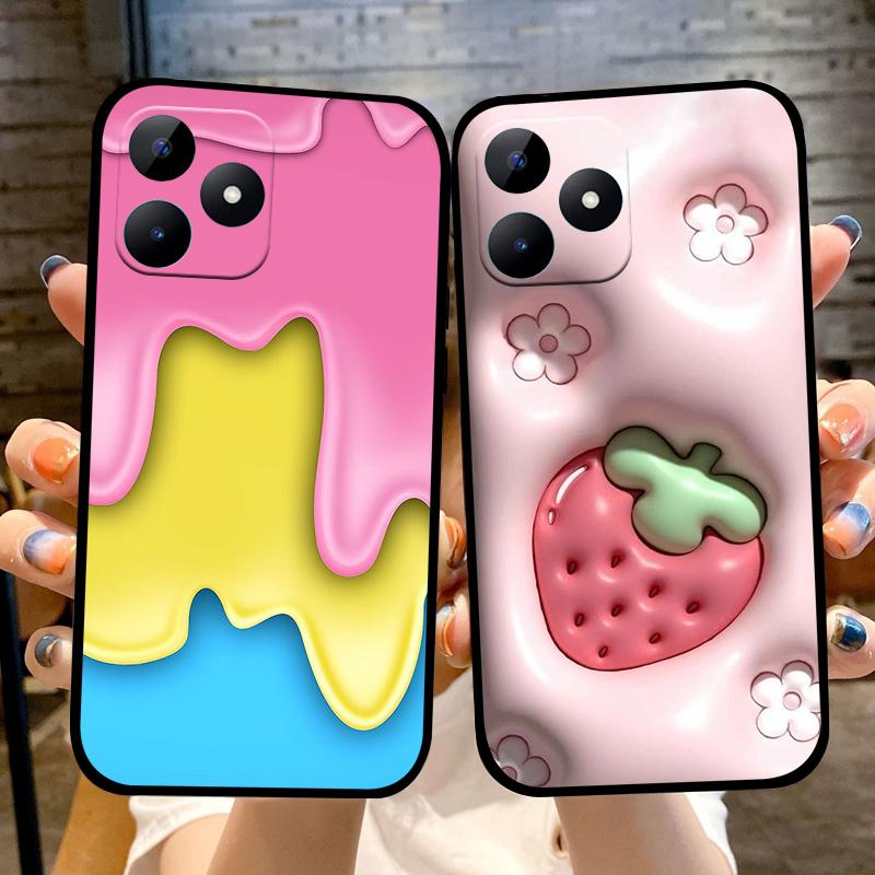 Case For Realme C51 C51s C53 4G Soft TPU Silicon Phone Cover For Realme Note 50 Capa Narzo N53 Fashion Painted Shockproof Bumper