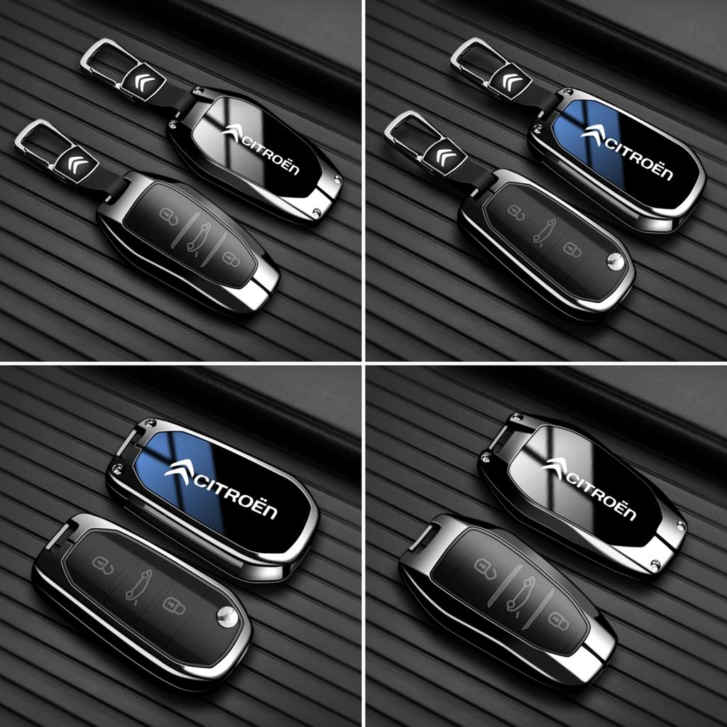 Zinklegering High-end Auto Sleutelhoesje Voor Citroen C1 C2 C3 C4 C5 C6 VTS Xsara C-Crosser Berlingo Jumpy Sleuteletui Sleutelhanger Accessoires