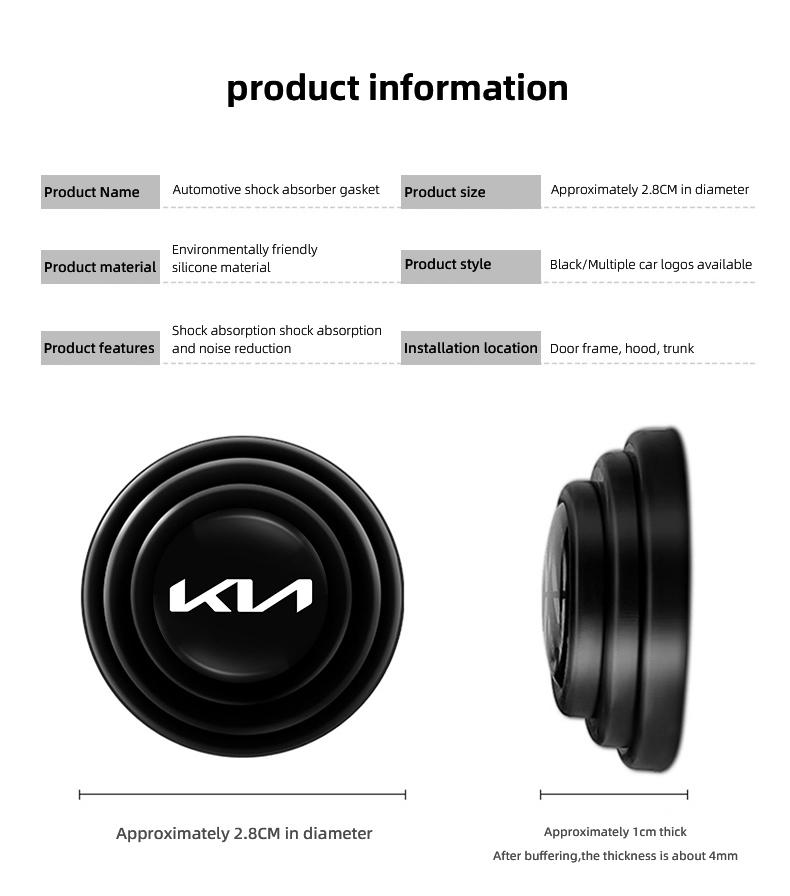 STXW3 Car Door Shock Absorber Protection Sticker Accessories For KIA K9 Sportage Niro K5 Carnival EV6 EV9 EV3 K8 Stinger Forte Ceed K4