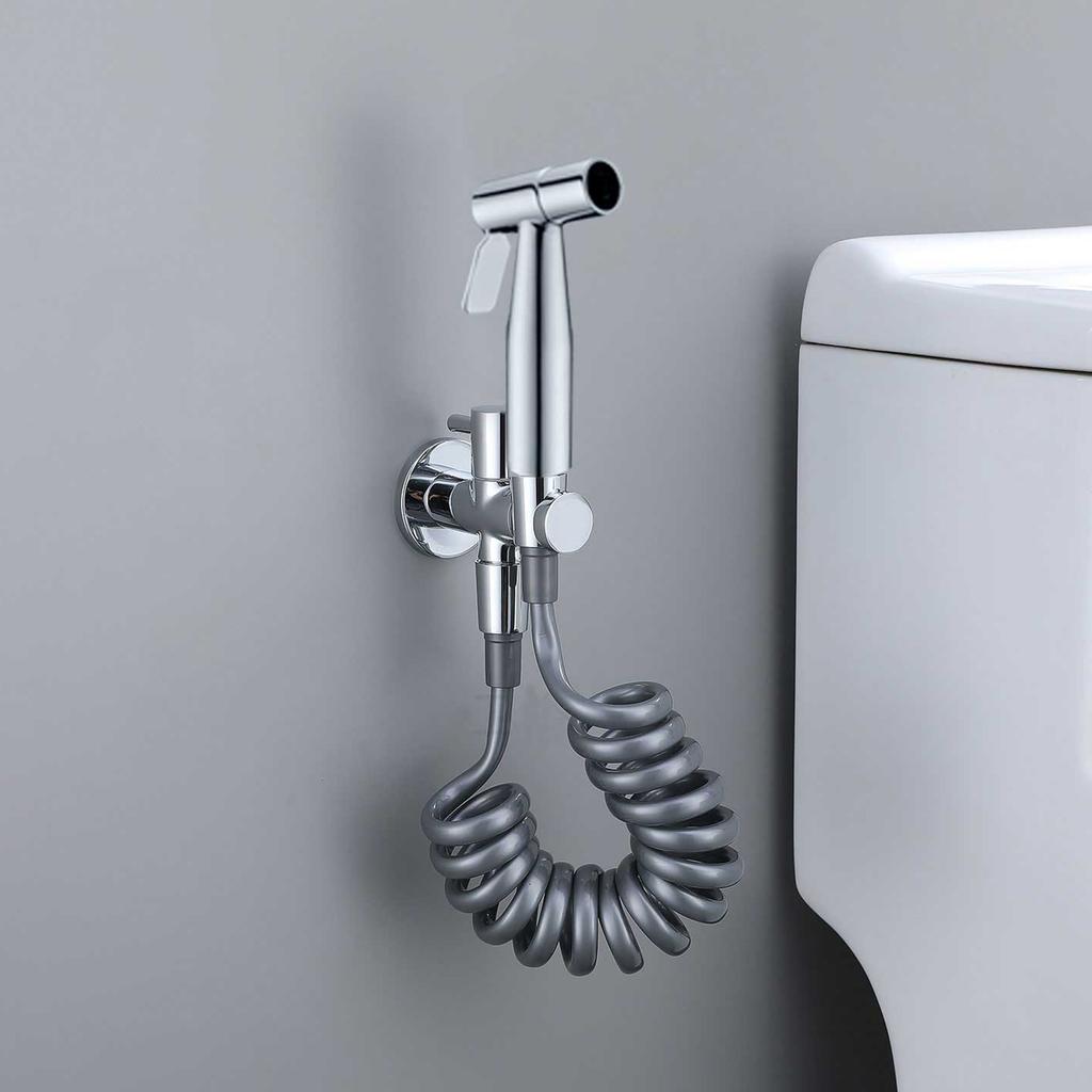 Bidet Toilet Sprayer Set Cleaning Tool Bathroom Handheld Bidet Sprayer Toilet Shower Angle Valve Handheld Bidet Sprayer Set