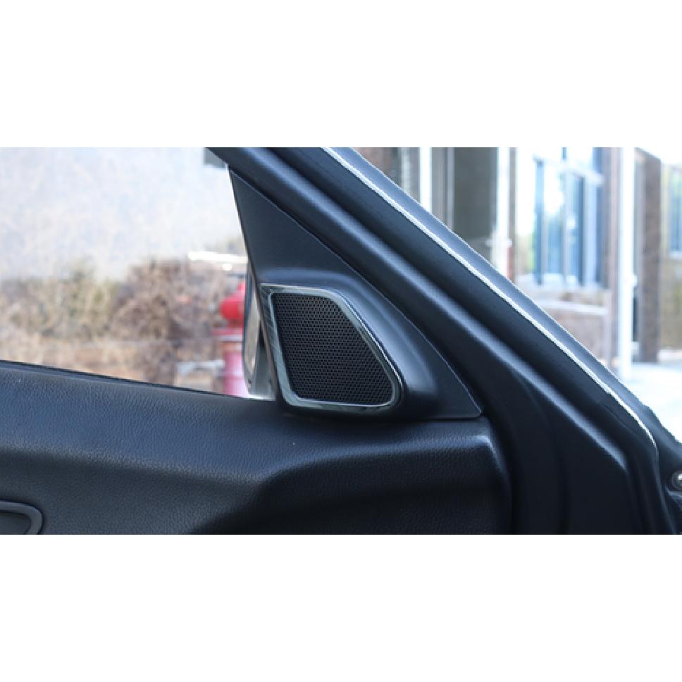 A Post Speaker Frame Cover Trim 2* For Honda Accord 8th 2008-2013 Black Titanium