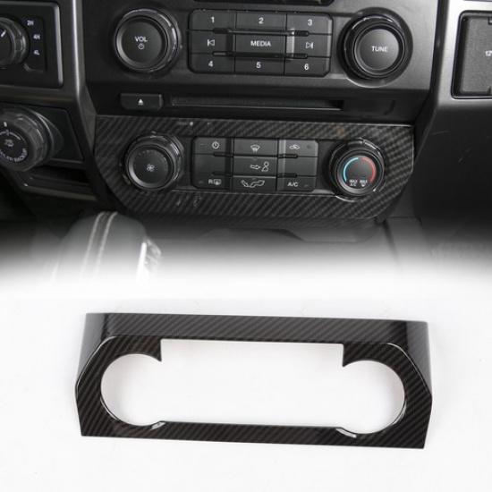 Central Control Air Conditioner Panel Trim Cover for Ford F150 2015- Carbon