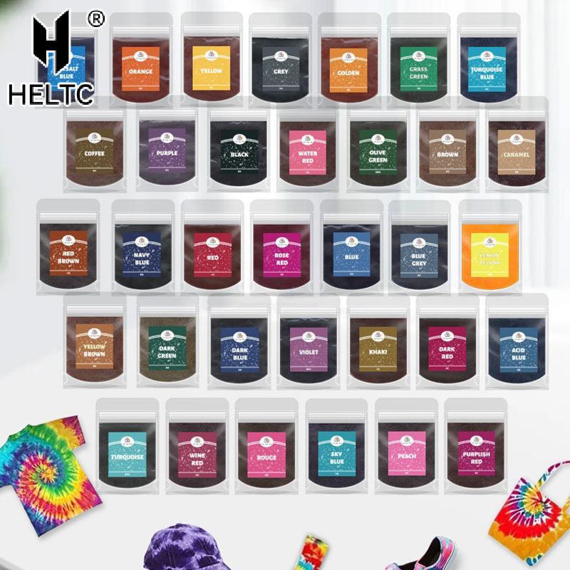 34Colors Available 10g Fabric DIY Tie Dye Powder Color Change Free Cooking Color Dye For Fabric Bag Clothes Suit Decorating