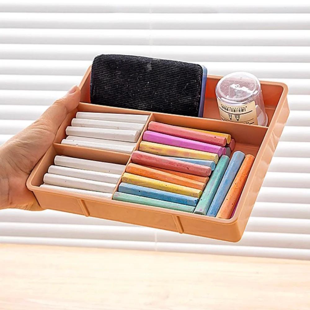 Plastic Box Multi-cell Storage Tray Desk Drawer Organizer Stackable Dressing Table Jewelry Makeup Organizer Caixas Organizadoras