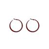 Dripping oil silver needle New Year's red earrings Hong Kong style exaggerated high-end stud earrings niche retro temperament earrings women