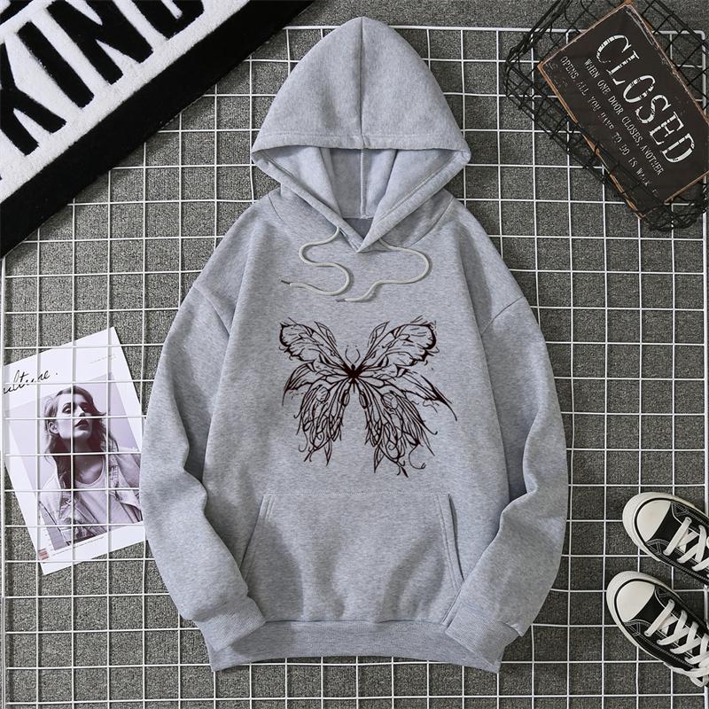 Butterfly Personality Fun Women's Fashion Hoodie Sweatshirt Casual Soft Women's Hoodie Graphic T Shirts Retro Women Clothing Y2K