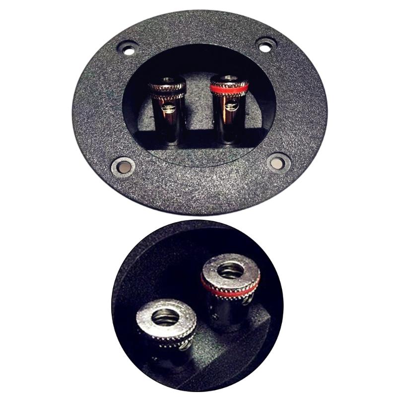 2-Wege-Lautsprecherbox-Klemme, DIY Heim-Auto-Stereo-Anschlussklemme, Runde Federklemmen-Anschlüsse, Lautsprecher-Anschlussdose, Rückwand