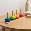 Shape Sorting Toy with Crocodile Base Colorful Wooden Sorter Geometric for