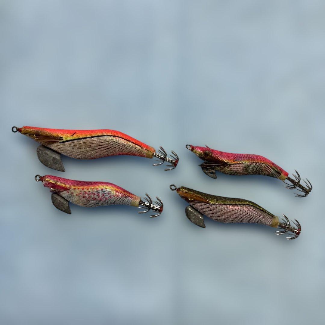 Used Egi bait tree set of 4 pink