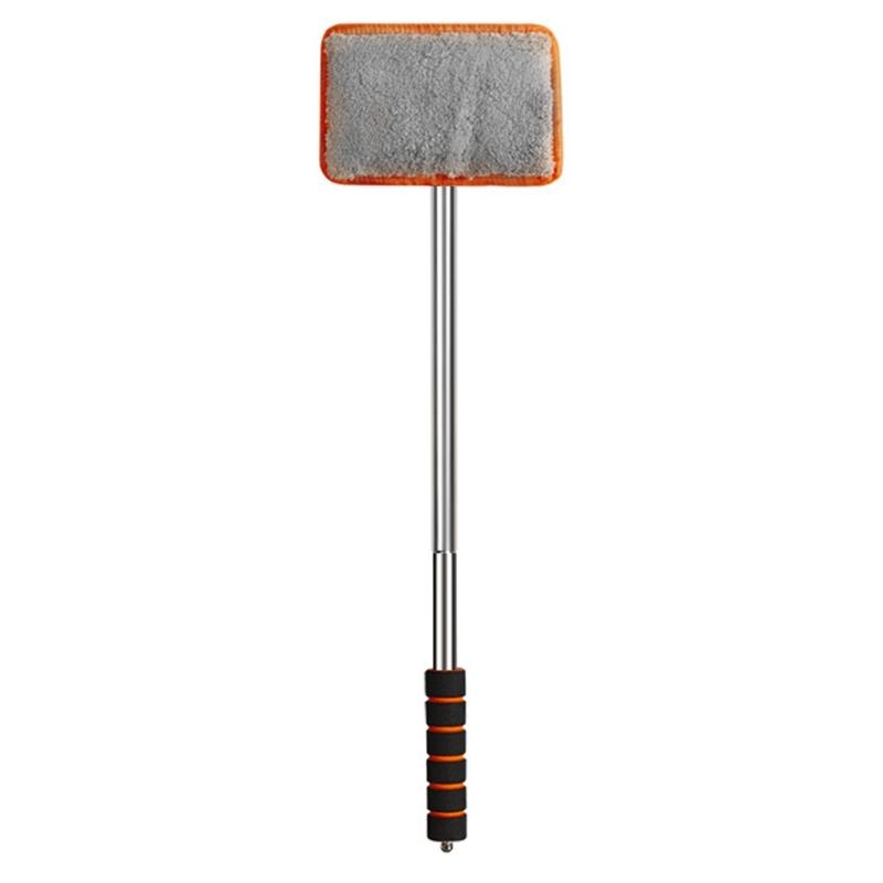 Telescopic Car Windshield Wiper With Extendable Stainless Poles Unversal For Vehicle Front Windscreen Defogging Brush