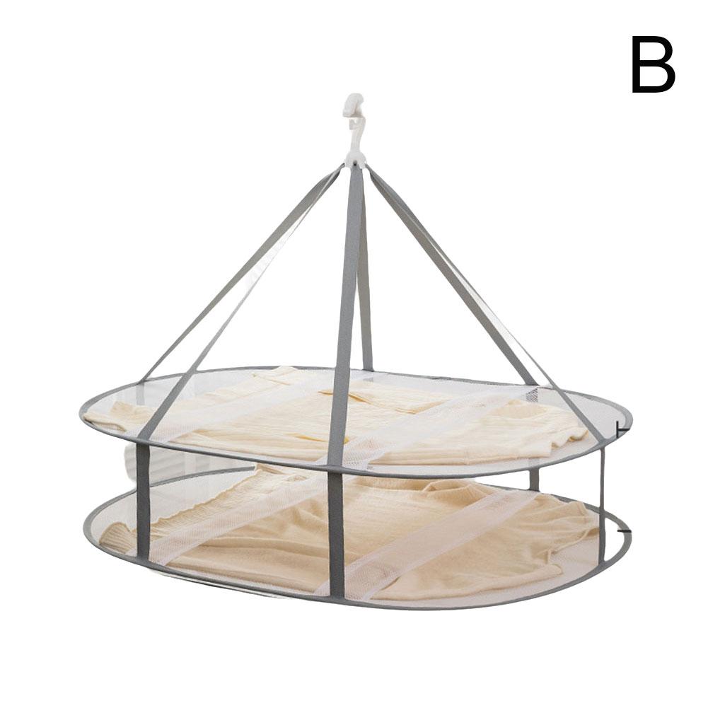 1/2/3 Layers Drying Net Drying Basket For Household Folding Clothing Net Sweater Top Anti Deformation Drying Racks