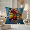 Funda de Cojín Divertida D-Doritos Chips Funda de Almohada Anti-ácaros Cremallera invisible felpa corta sedosa Funda de Cojín para Sofá