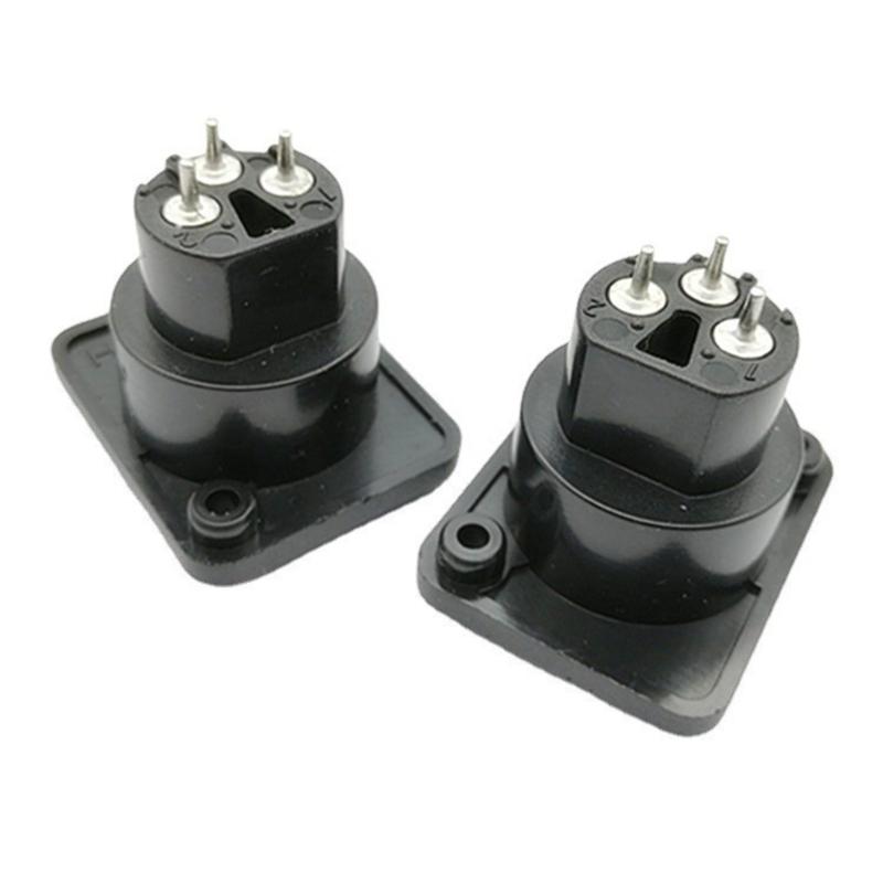 3Pin XLR Straight Terminal Panel Mount Connector ABS Alloy Auditory Adapter For Studio Live Performances