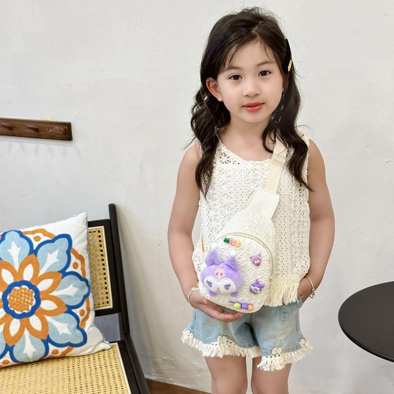 Melody Kids Crossbody Bag With Cartoon Design And Polyester Material For Daily Use