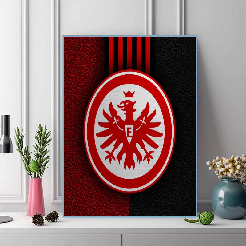 Eintracht Frankfurt FC Pattern  3pcs 100% Round Full Drill 5D DIY Diamond Painting Embroidery Cross Stitch Rhinestone Décor