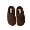 Baotou outer wear cotton slippers, one pedal, velvet to keep warm, big head retro confinement fluffy slippers, home leisure half drag