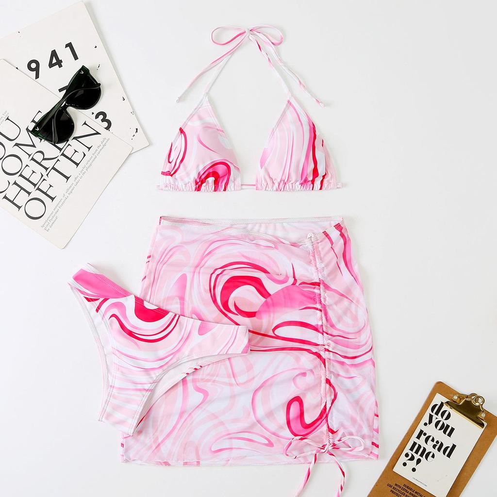 2022 Cross-Border Split Printed Bikini - European and American Sexy Swimwear