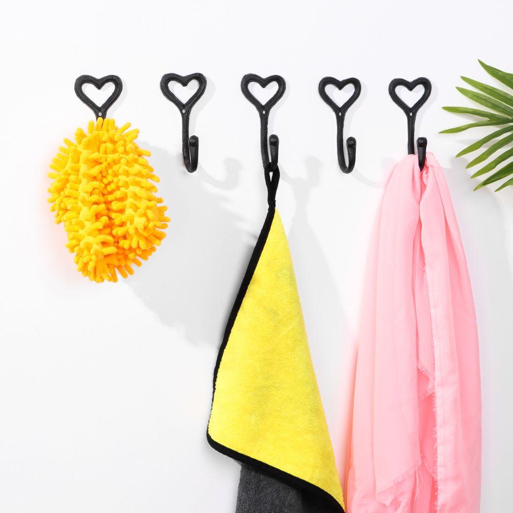 1/5KS Starověký Vintage Šik Držák na klíče Tvar srdce Litinové Věšáky na kabáty