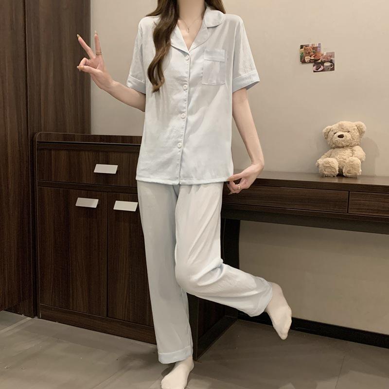 Горячая Распродажа Женский Короткий Комплект Пижамы из Облачного Хлопка - Милый и Простой Повседневный Домашний Костюм 2XL