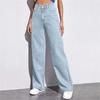 High-waisted wide-leg jeans for women, new slim-fit straight-leg versatile vintage American style with a nice drape
