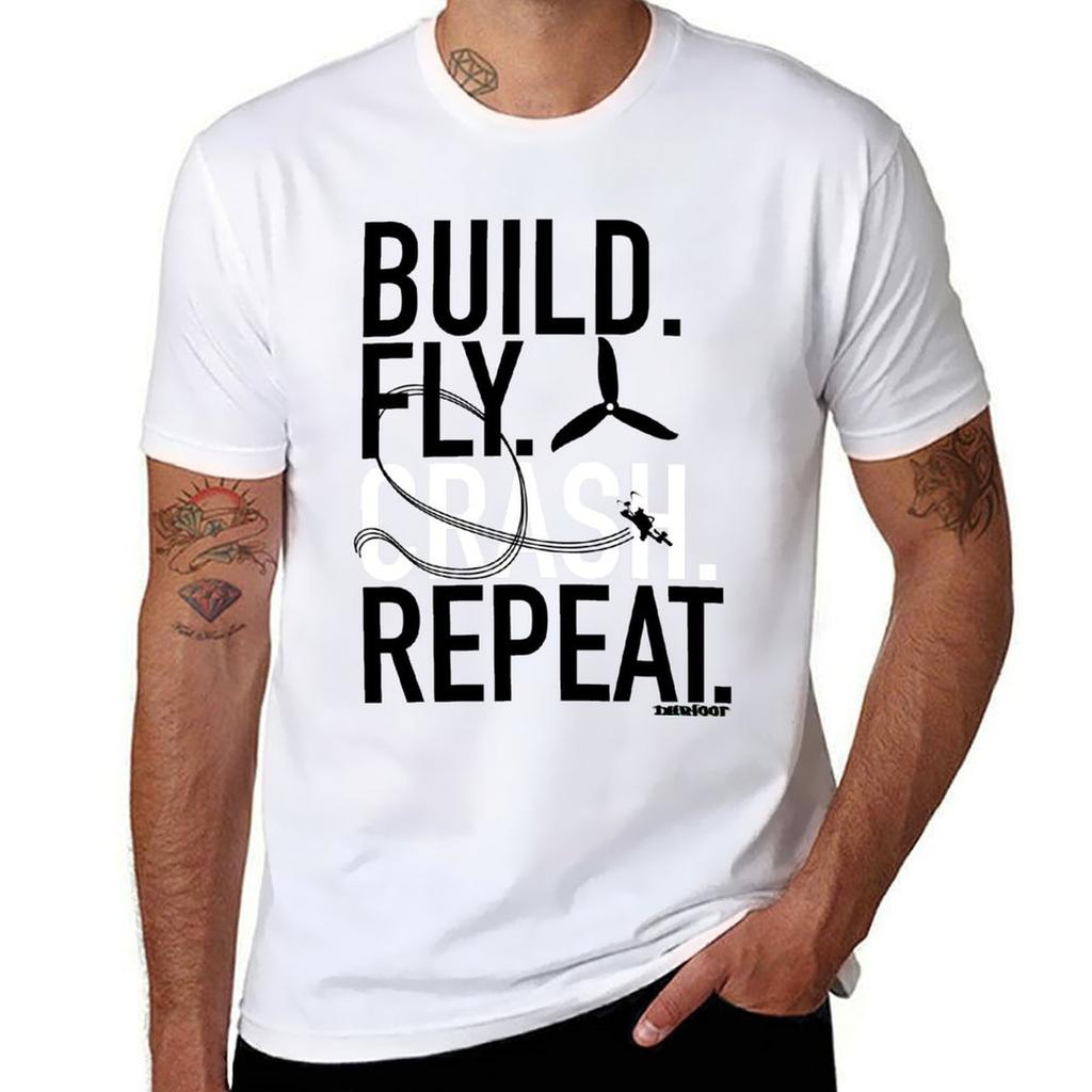 Buildflycrashrepeat Tshirt T Shirt Unisex Cotton Tshirt