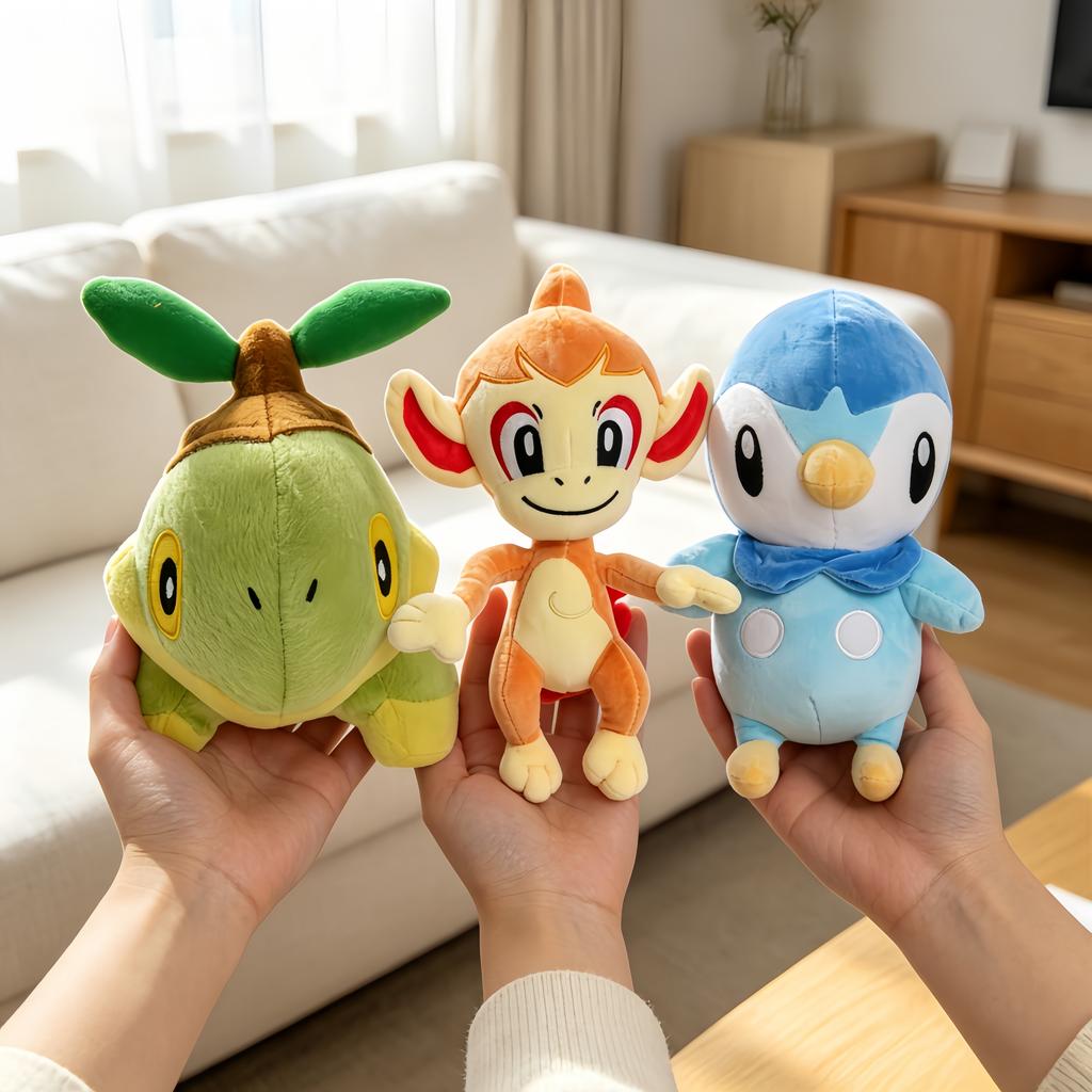 Peluche Piplup Chimchar Turtwig Plush Toys Piplup Chimchar Turtwig Stuffed Doll Cartoon Sleep Piplup Soft Toys Kid Gift