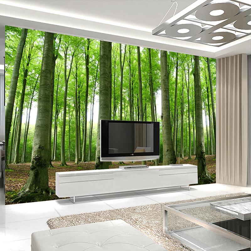 Green Tree Forest Wallpaper Nature Landscape Large Wall Mural 3D Living Room Sofa TV Background Wall Paper