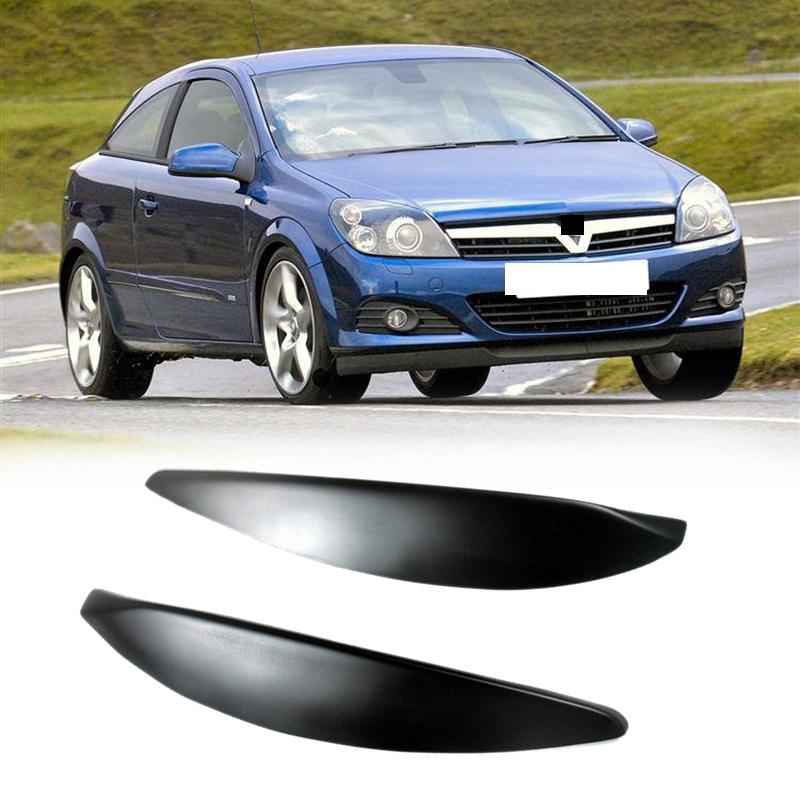 Car Front Headlight Lamp Eyebrows Eyelids Moulding Cover Trims For Opel Vauxhall Astra H MK5 2004 - 2009 2007 2008-A61E