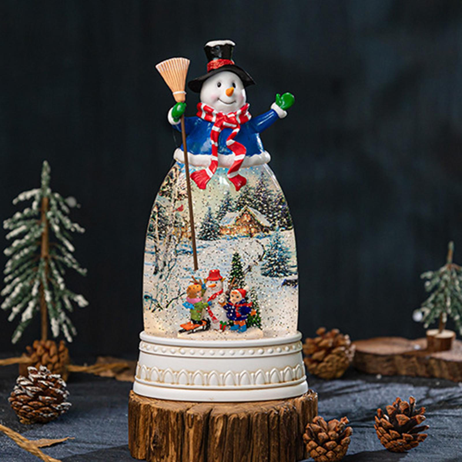 

Рождественский снежный шар украшение музыкальный фонарь для внутреннего рабочего стола Snowman