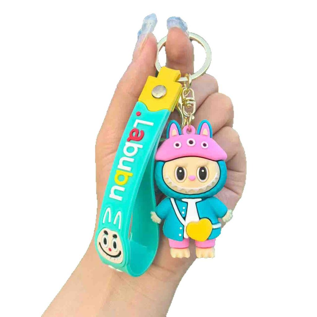 Cross Border Couple Labubu Keychain Lamb Pendant Doll Cute Bag Decoration
