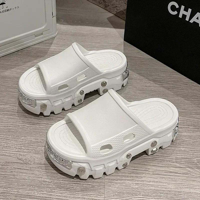 Papuci de Platformă de Vară pentru Femei Sosire Saboți Stil Punk cu Nituri Sandale de Exterior Pantofi Confortabili de Grădină