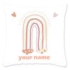 Rainbow Print Custom Cushion Cover Adult Children Personalized Name Customize Pillowcase Home Housewarming Birthday Gifts