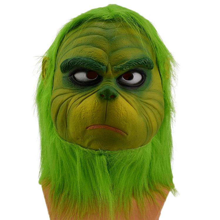 Green Monster Halloween Mask Costume - Grimace Role-Playing Makeup
