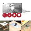 Carpinte Router Table Insert Plate Woodworking Benches Table Saw for Multifunctional Wood Plate Machine Engraving 4 Rings Tool